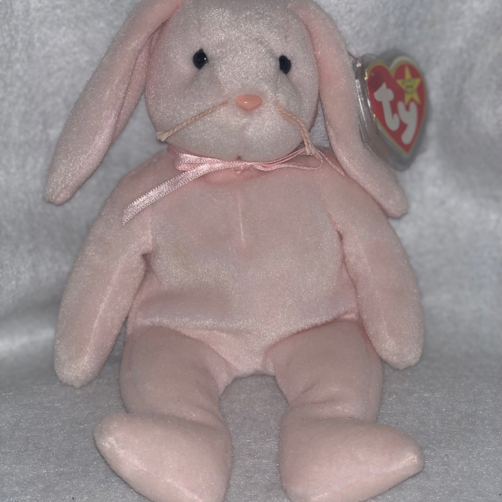 Ty Beanie Baby Hoppity Pink Bunny